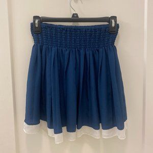 Navy Mini Skirt with white trim